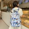 New Small Fresh and Fashionable Printed Student Schoolbag Women's Large Capacity Sweet Campus Backpack Leisure Travel Backpack
