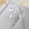 S925 Adjustable Cat Ring with Diamonds - Creative Korean Fashion Jewelry