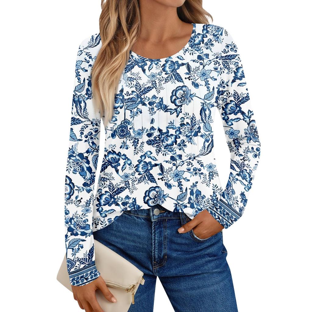 Cămăși cu mânecă lungă pentru femei, tricouri grafice, topuri de bază casual, pulovere