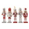 1~8PCS Nutcracker Wooden Doll Christmas Nutcracker Figurines Vintage Handcraft Puppet Crafts Festival Creative Ornament Dolls