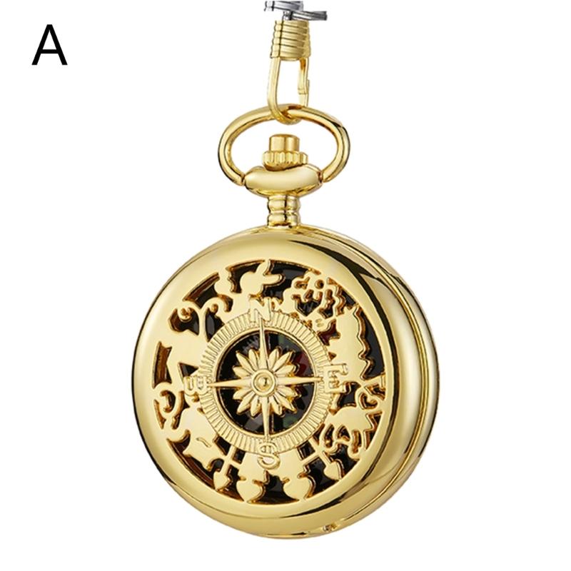 Vintage Flip Compass Pocket Watch Design Outdoor Hiking Navigation Gift Retro Portable Compass Survival Tool