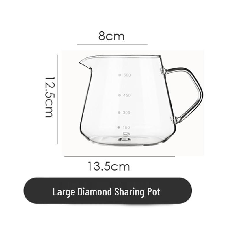 Glass Pour Over Coffee Drip Set with Scale for Cold Brew & Americano