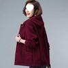 2025 Women's Slimming Corduroy Jacket: Spring/Autumn Casual Loose Fit for Middle-Aged and Elderly Mothers