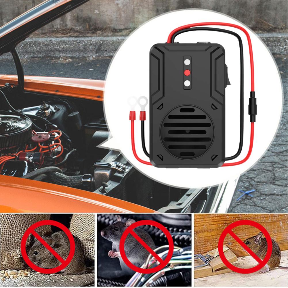 12V Ultrasonic Rodent Repeller Ultrasonic Car Mouse Repellent Car Ultrasonic Mouse Repeller for Cars Trucks RV