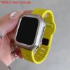 TPU Plating Case+Silicone Strap For Apple Watch Ultra 2 1 49mm Series 10 46 42mm 9 8 7 6 5 4 3 2 1 Hollow Out Protective Accesso