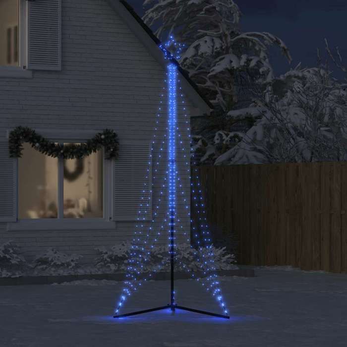 VidaXL Sapin de Noël à LED 525 LED bleu 302 cm, lumière de Noël, lumière de Noël LED, lumière de Noël extérieure, lumière de 4016418