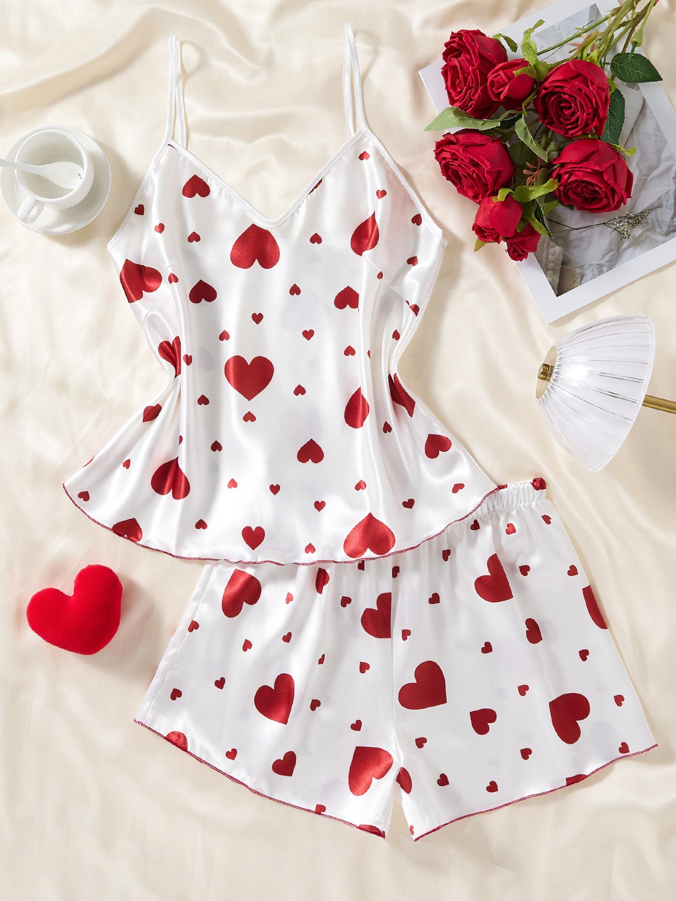 

Женская модная повседневная майка из ледяного шелка для сна с европейским и американским принтом XL