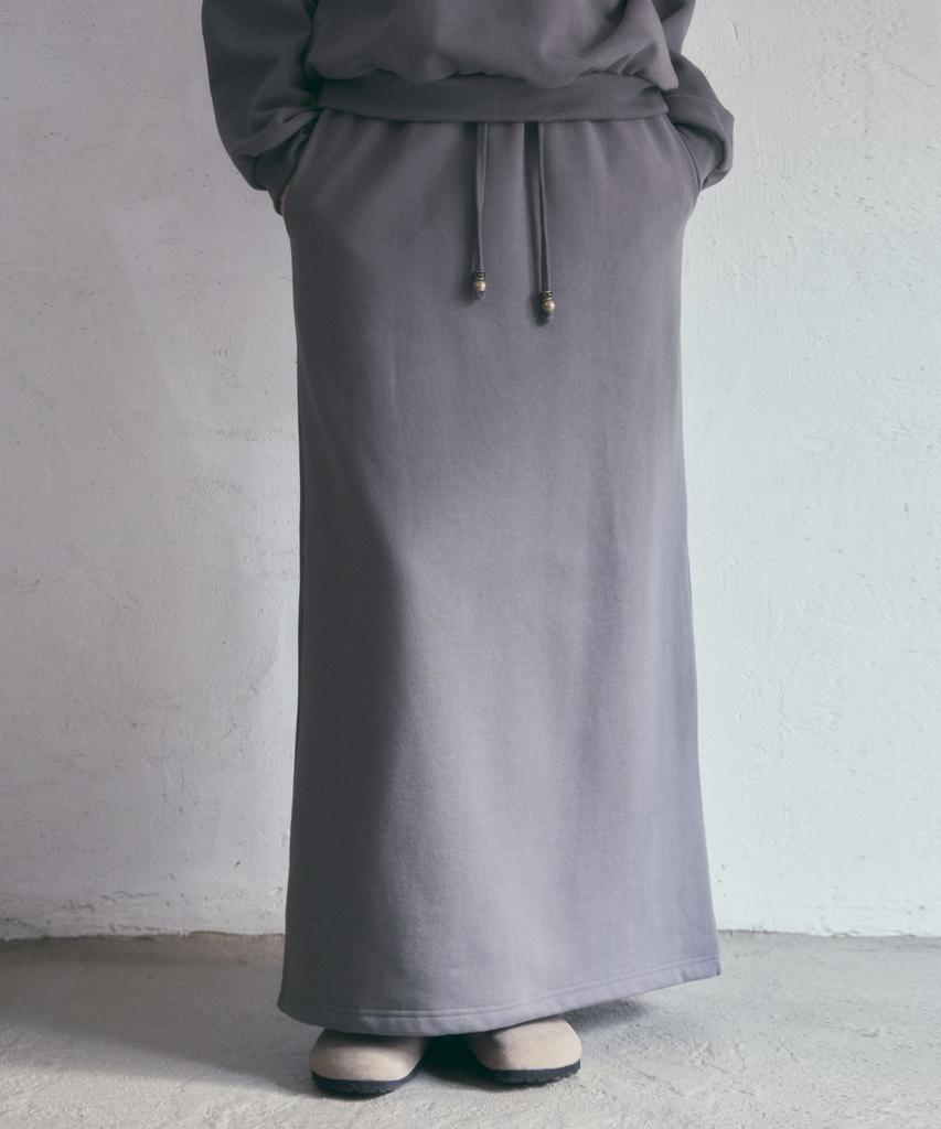 Aueonoseuteljia Cozy Henry Long Skirt_Charcoal(O25-Sk21)
