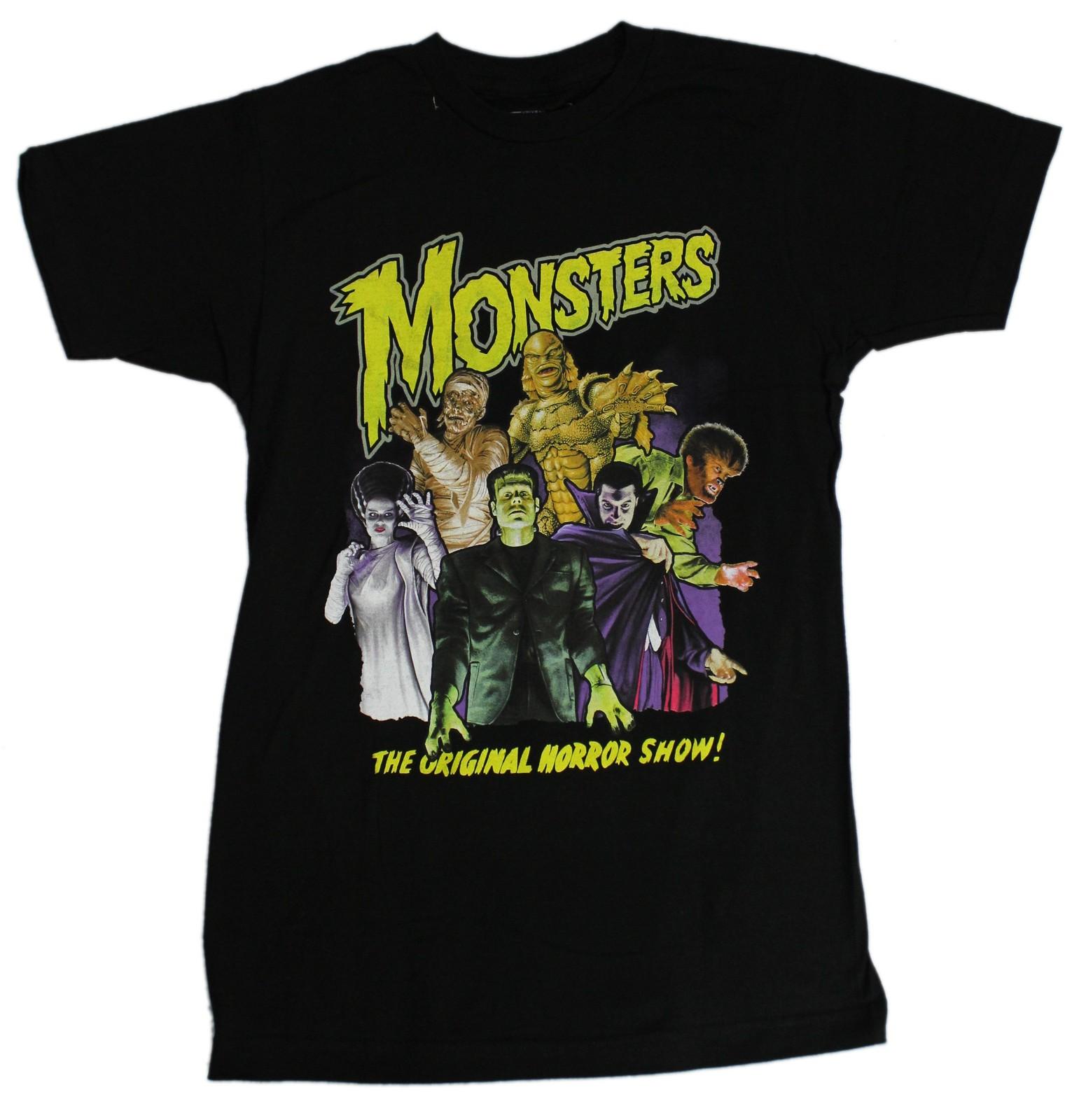 Universal Monsters New Adult T-Shirt - Original Horror Show Monster Group XXL