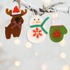 Non-Woven Christmas Tree Ornaments: Santa, Reindeer, Cane
