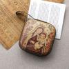 Portable Virgin Mary Prayer Rosary Storage Bag Zippered 7x7cm Religious Articles Cartoon Elegant Prayer Kit Devotees