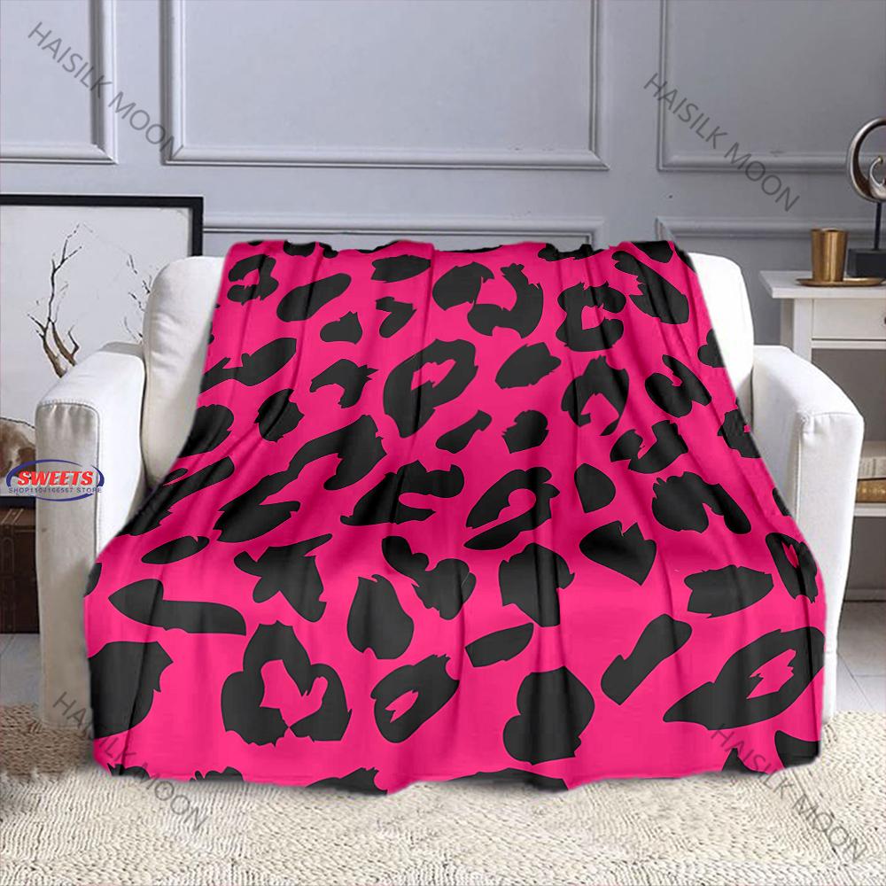 17 Styles Colorful Leopard Print Blanket for Bed Bedroom Sofa Picnic, Blanket for Cover Outdoor Leisure Nap, All Seasons Gifts