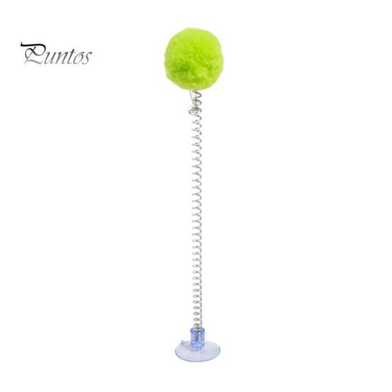 

Пружинная дразнилка для кошек с плюшевой шариковой присоской и нижней палочкой, игрушечная палочка для кошек с колокольчиком, развлечения для домашних кошек светло-зеленый