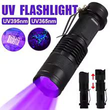 395nm UV Flashlights Zoomable Mini LED Ultraviolet Torch 3 Modes Pet Urine Detector Violet Light Scorpion Hunting UV Lamp