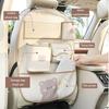 Premium Car Seat Back Storage Bag Organizer Bear Bunny Multifunctional Car Back Seat Anti-Dirty Anti-Kick Storage Pad Car Accessories