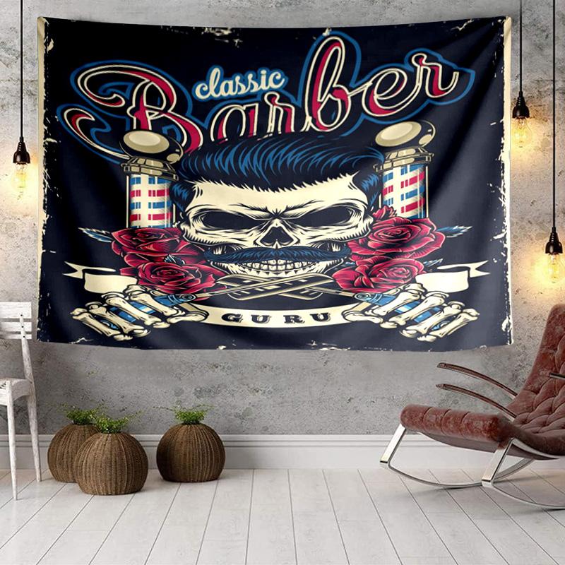 Barber Shop Pole Artwork Tapestry, Unique Design Tapestry, Wall Decor for Bedroom,Livingroom, Playroom,Heartwarming Fan Holiday Gifts
