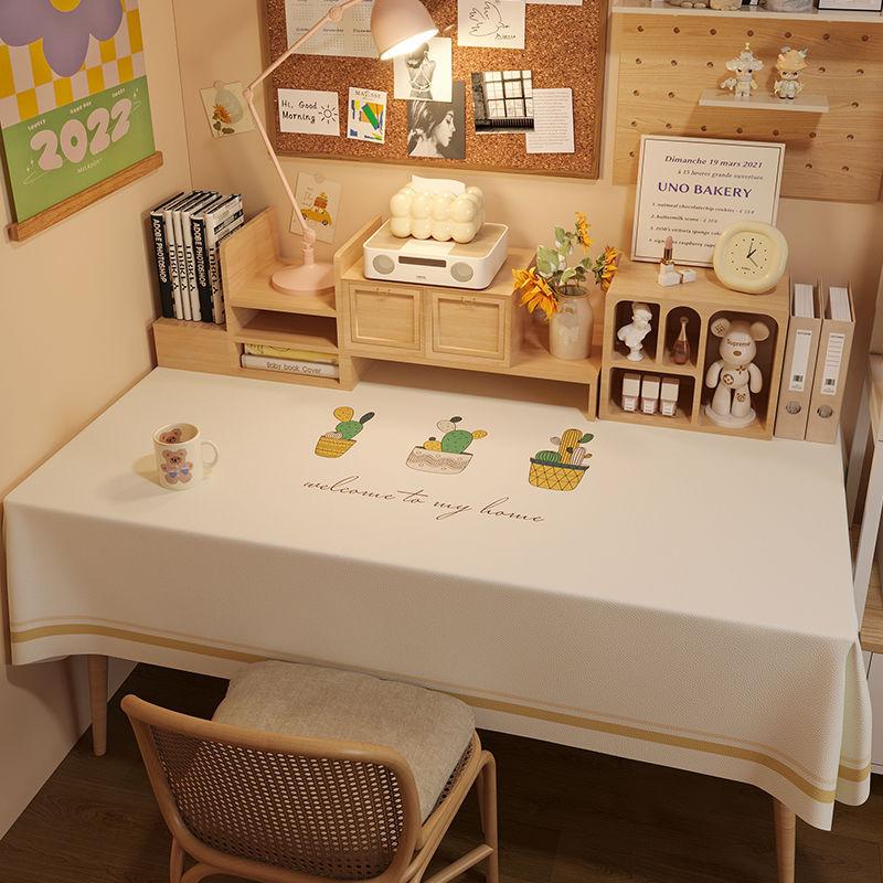 Tablecloth Fabric Waterproof And Oil-Proof Leave-In Rectangular Tablecloth Dining Table Cloth Coffee Table Pvc Student Desk Mat
