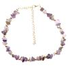 Summer Natural Gravel Collarbone Chain Necklace, Handmade Beaded Gravel Necklace Short Url N133