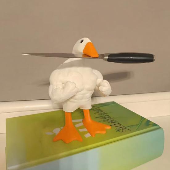 Funny Magnetic Duck Ornament with Suction Cup Mini Resin Prank Figurine for Desk Office Garden Cute Quirky Duck Figure Unique Gift for Coworkers