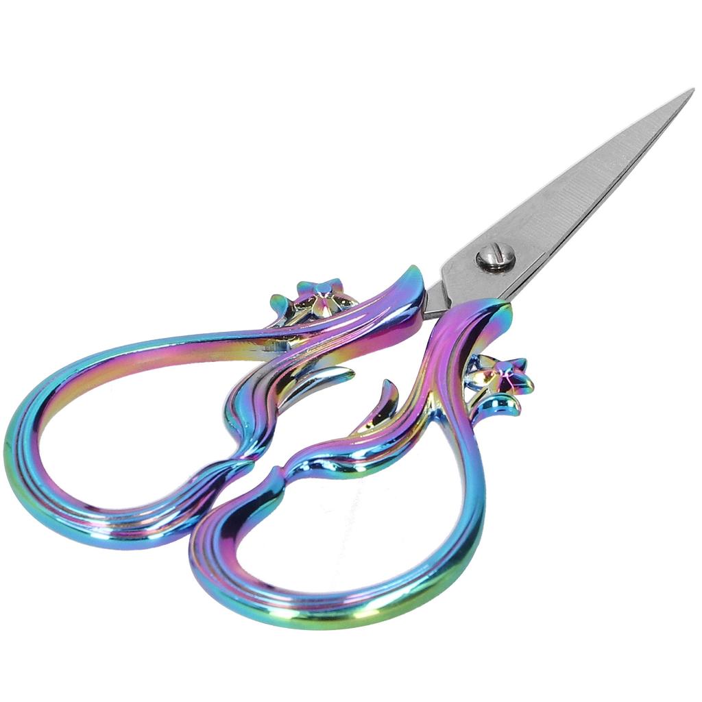 Retro Scissor Stainless Steel Craft Embroidery DIY Needle Art Work Sewing SuppliesMulticolor