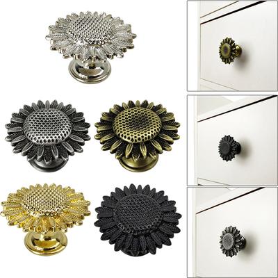 Furniture Handle Hardware Accessories Cabinets Handle Door Knobs Pulls Bar Zinc Alloy Door Handle Flower Shape Cabinets Pulls