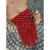 2026 Summer Off Shoulder Polka Dot Dress New Sexy Elegant Strapless Waist-cinching Slim Fit A-line Party Evening Dress Sweet Pleat Fashion Clothing