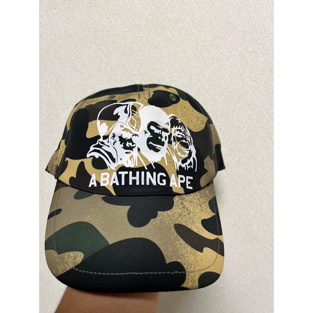 Used A BATHING APE camouflage pattern cap hat