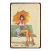 Vintage Russian Cartoon PinUp Girl Metal Tin Sign  Retro Iron Painting Plaque for Pub Cafe Home Wall Decor  Sexy Girl Poster