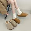 Retro Embroidered Birkenstock Shoes Bag Head Half Slippers Women's Outer Wear 2025 Autumn New Thick-soled Inner Height-increasing Birkenstock Single