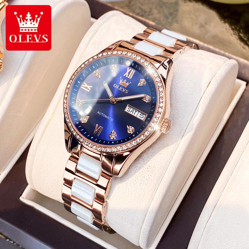 

Брендовые часы OLEVS Женские автоматические механические часы Женские нишевые часы