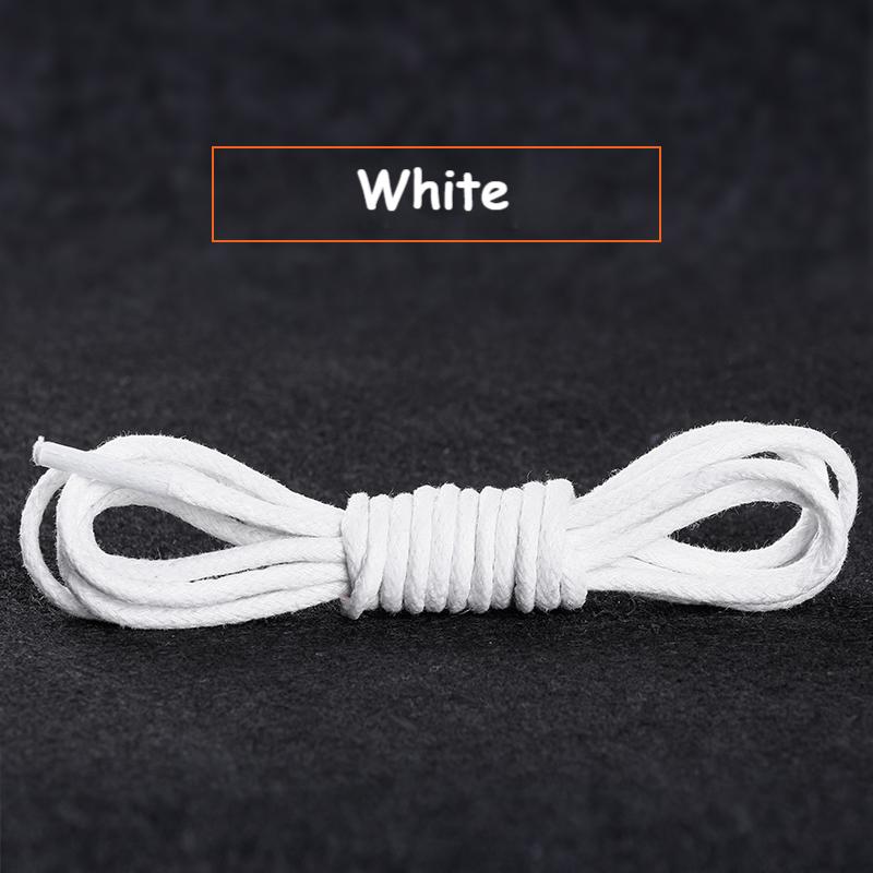 1Pair Cotton Waxed Shoelaces Round Oxford Shoe laces Boots Laces Waterproof Leather Shoelace Length 60/80/100/120/140/180cm