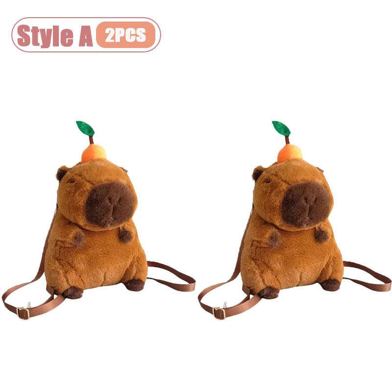 Capybara Plush Backpack Mini Fresh Style Cute Cartoon Animal Backpack for Women A Kawaii Bag for School and Travel
