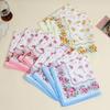 3-Pack Women 43cm Bridal Souvenirs Square Towel Handkerchief Wipe Sweat Pure Cotton Absorbent Printed Floral Placemats