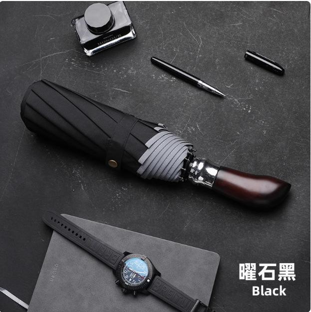 

Premium business automatic umbrella oversized double sturdy wind-resistant umbrella raw simple windproof reinforcement