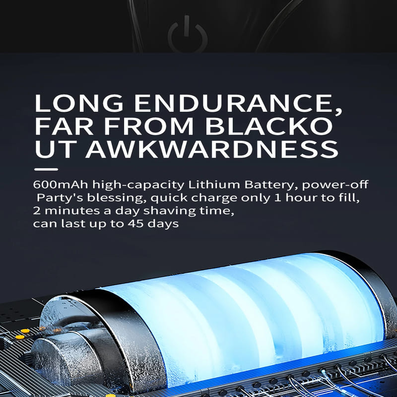 Aparat de ras electric pentru bărbați cu trei lame flotante din oțel inoxidabil, de uz casnic, lavabil pe tot corpul, cu afișaj digital, aparat de ras electric reîncărcabil, sigur