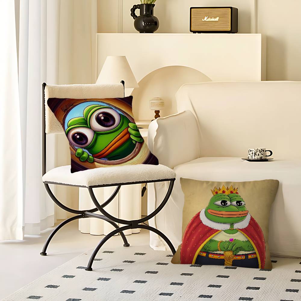 Cartoon P-Pepe The Frog Pillow Cover Design Cushion Cover Decor Holiday Decorati
