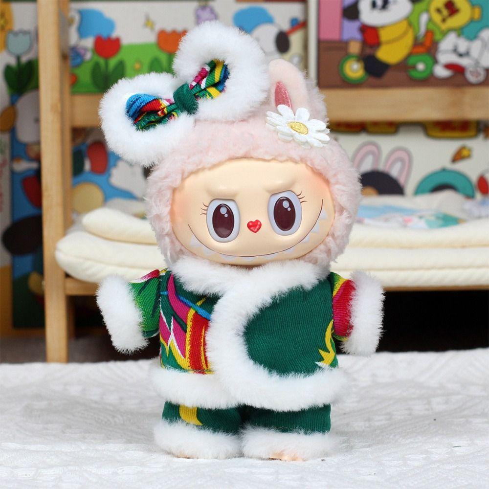 

1 set Cloth Labubu Doll s Clothes Suspender Pants Plush Dolls Clothes for 17cm Labubu Style N