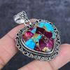 Natural Cotton Candy Turquoise 925 Sterling Silver Jewelry Pendant 2.05" ETC-13997