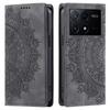 for Xiaomi POCO X6 Pro 5G Mandala Embossed PU Leather Flip Wallet Case Magnetic Closure Cover