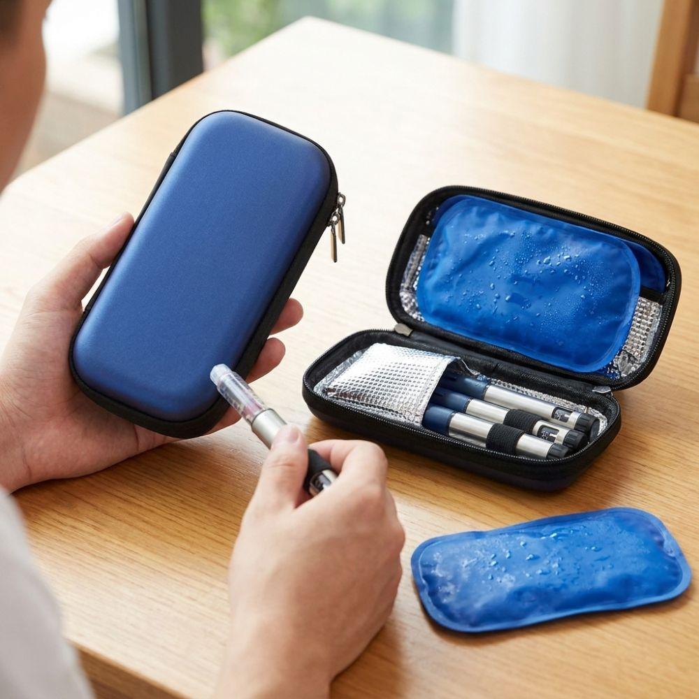 Waterproof Insulin Cooling Box Thermal Insulated Liner Pill Cooler Bag  Pill Organizer