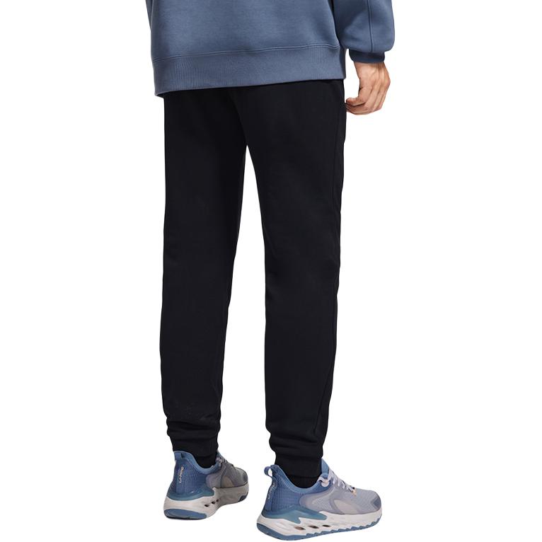 Li Ning Sports Lifestyle Series Solid Color Loose Fit Breathable Comfortable Casual Pants Men Bottoms Black AKLTD51-1