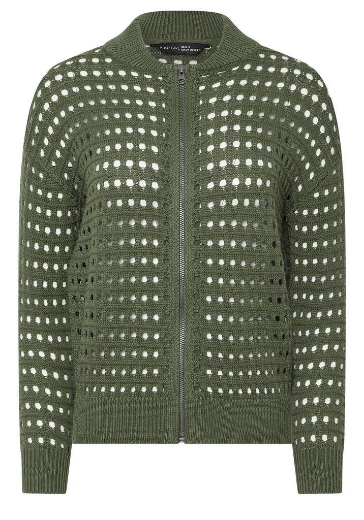 Women's Summer Slimming Zipper Sweater - Hollow Out Mesh Jacket for Versatile Commutes