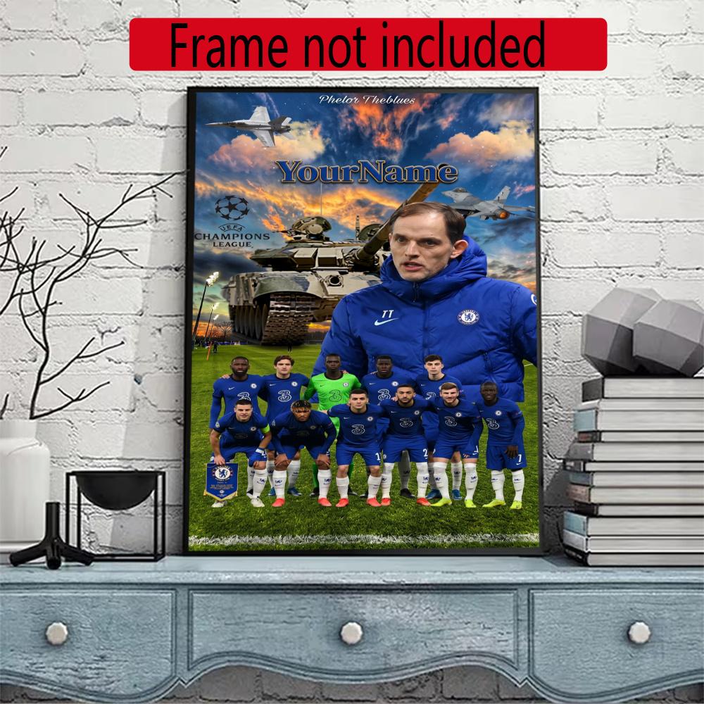 Chelsea Fc Customize Your Name Diamond Painting Round Diamond Diy Frameless Holiday Artwork Suitable For Home Office Wall Decoration