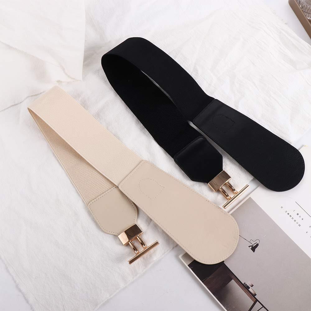 OT Buckle Wide Side Hollow Korean Waist Strap Women Waistband Coat Dress Decorative Waist Belt