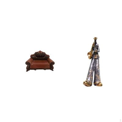 Miniature Musician Sofa Chair Model DIY Accessory Resin Sculpture Figurine Home Decor Party Table