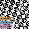 1 Inch Number Sticker, Waterproof Round Consecutive Number Stickers 1-100,Black Small Vinyl Decals for Office, Classroom, Storage, Inventory, Indoor,