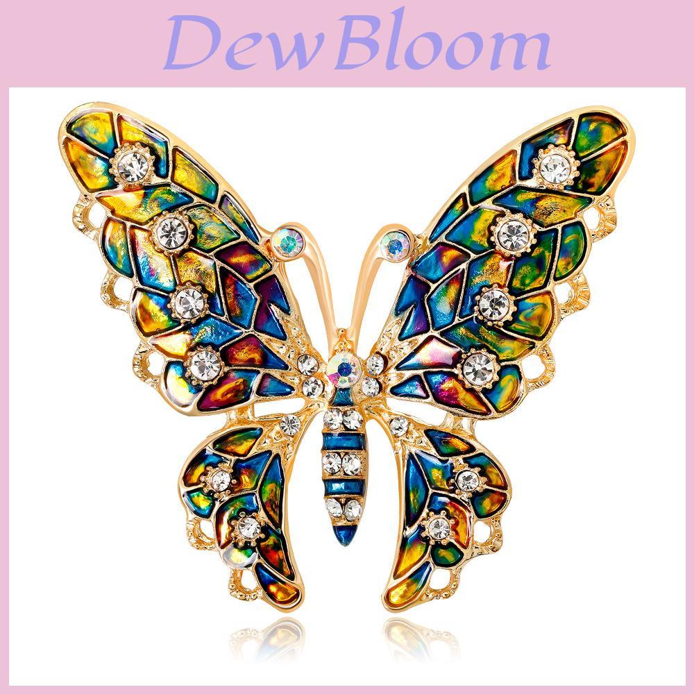 Butterfly Jewelry Pin With Drop Oil Craft For Fashion Females
