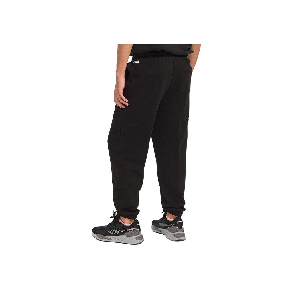 Puma Solid Color Cuffed Sports Casual Pants Men Bottoms Black 532103-02
