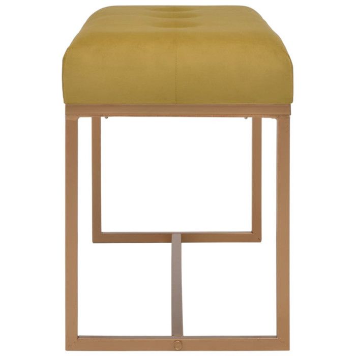 VidaXL Banc 80 cm Moutarde Velours 247556