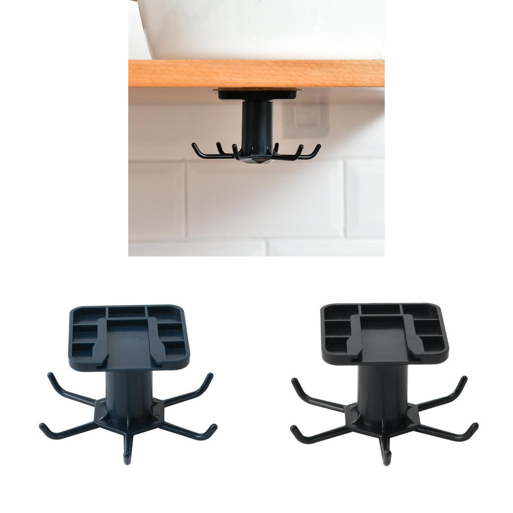 Abs Kitchen Wall Hook 360 Degree Rotating Hanging Organizer For Cabinets
